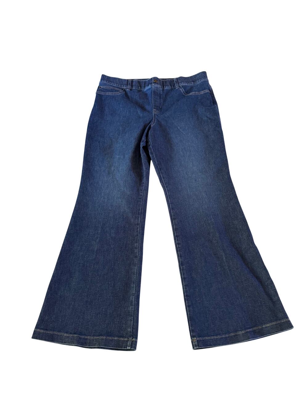 SPANX High Rise Flare Leg Jeans Pull On Stretch Plus Size 3X